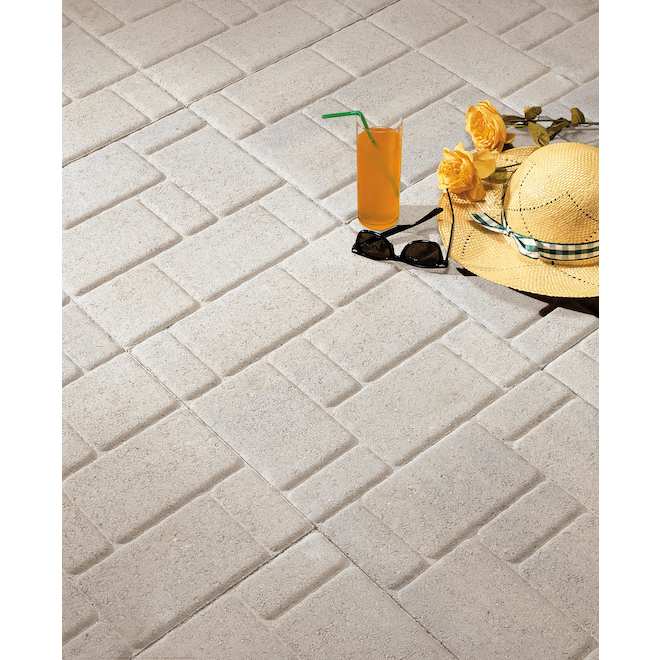 Oldcastle Concrete Paving Slab Brick Style Brown 15 3/4-in L x 15 3/4-in W x 1 11/16-in H