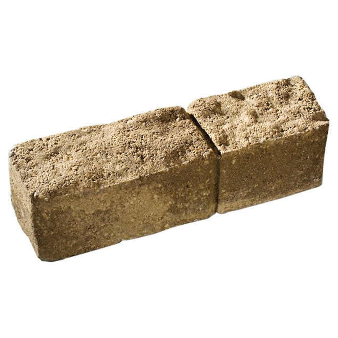 Permacon Stratus Paver Edge - Concrete - Beige and Black - 3 1/8-in W x 11-in L x 3 1/8-in H