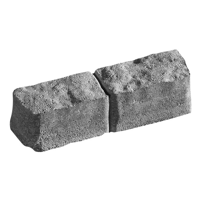 Permacon Status Paver Edge - Concrete - Charcoal Grey - 11-in L x 3 1/8-in W x 3 1/8-in H
