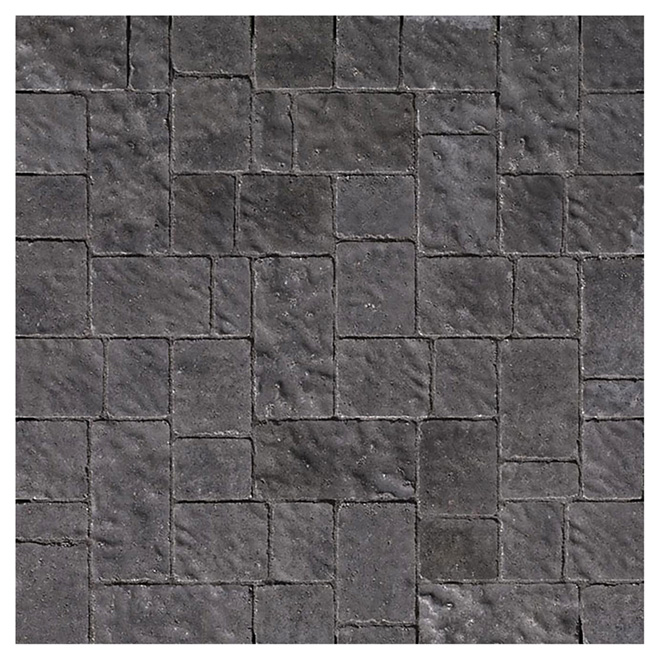 Permacon Domino Paver Block - Concrete - Charcoal Grey - 6-in L x12-in W x 2-in H