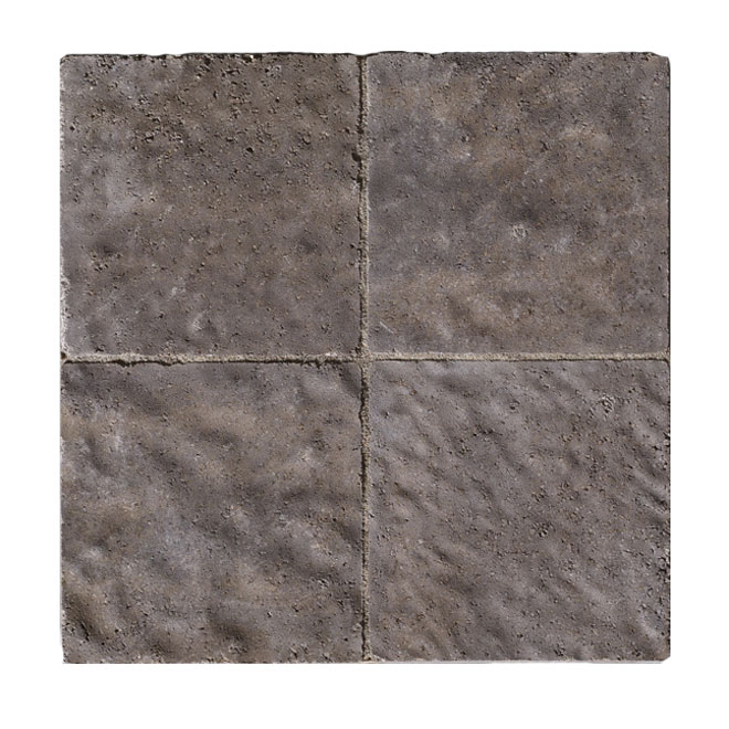 Permacon Domino Patio Slab - Concrete - Beige and Black - 12-in L x 12-in W x 2-in H