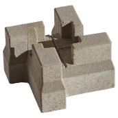 Oldcastle Deck Block - Concrete - Grey - 10 1/4-in L x 10 1/4-in W x 5 3/4-in H