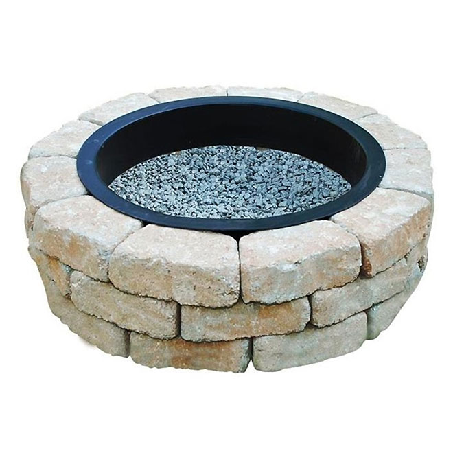 Fire Pit Kit 43 Beige Shade, Round Patio Stones Rona