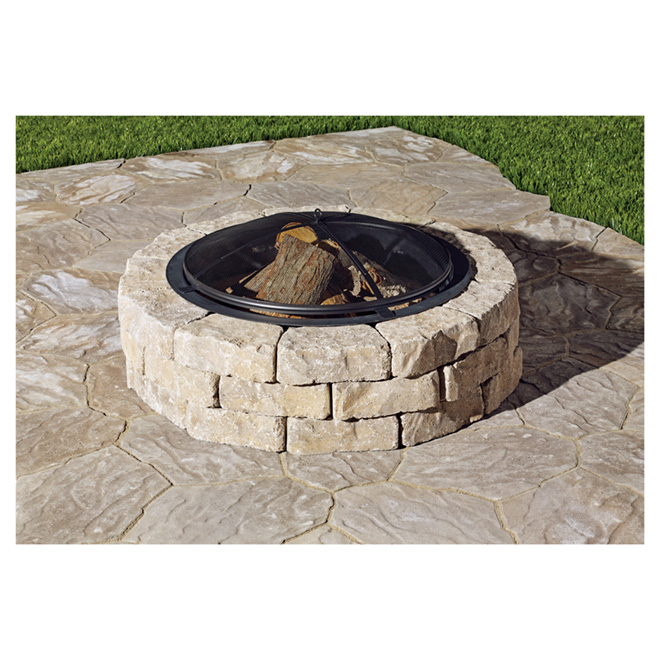 front precocious get together Permacon Beltis Fire Pit Kit - Concrete - Shaded Beige- 12-in H x 43-in L x  43-in W 12052855 | RONA