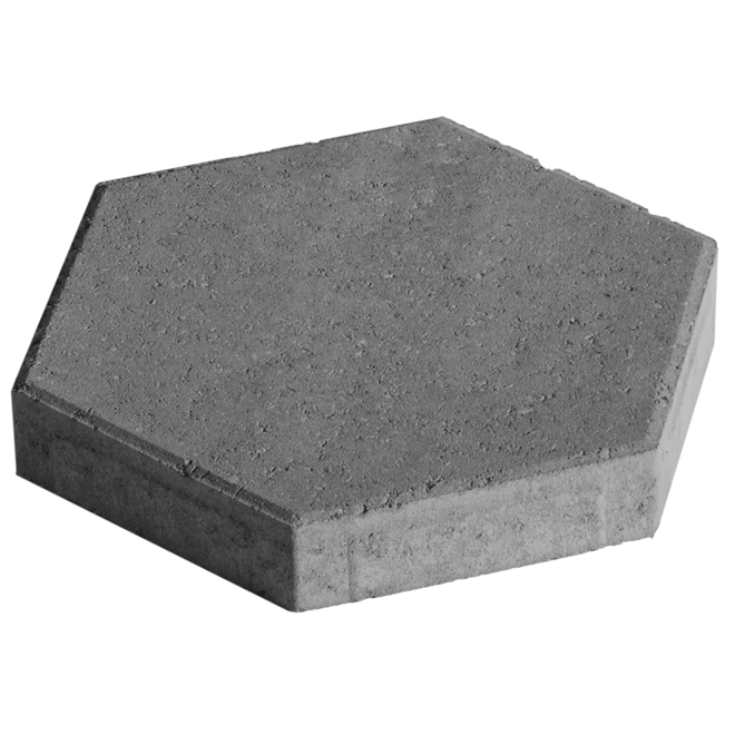 Dalle Permacon 12 po hexagonale charbon