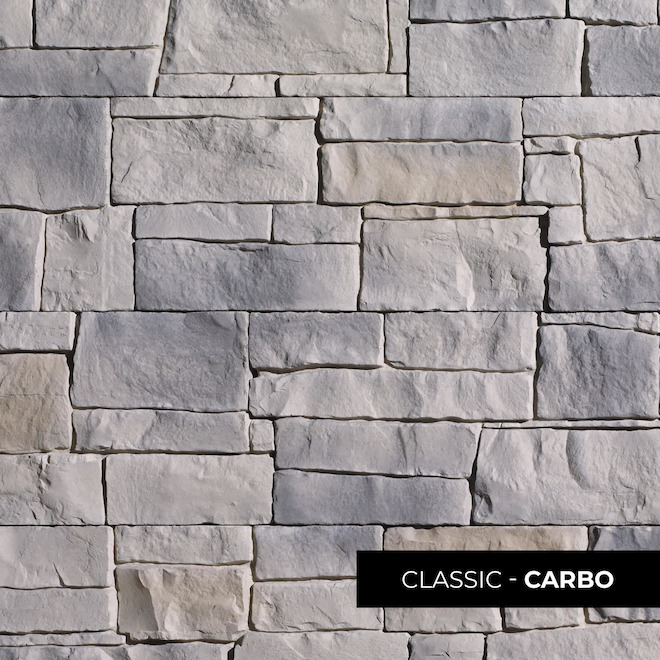 Be.On Stone Classic Stone Panel for Exterior Carbo 24 x 12 x 2-in - Pack of 3
