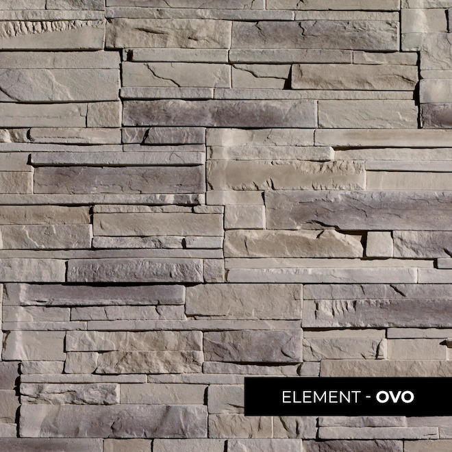 Be.On Stone Element Stone Panel for Exterior Oslo 24 x 12 x 2-in - Pack of 3