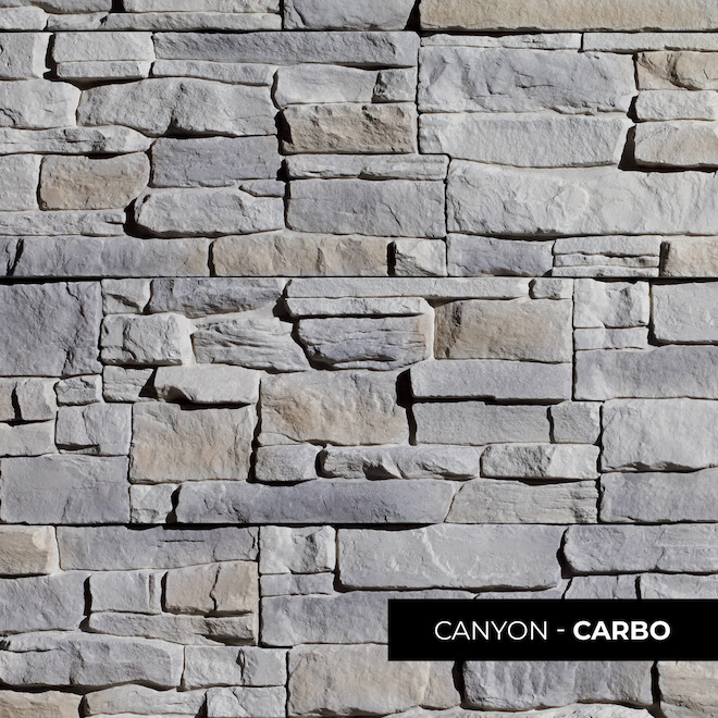 Be.On Stone Canyon Stone Panel for Exterior Carbo 24 x 12 x 2-in - Pack of 3