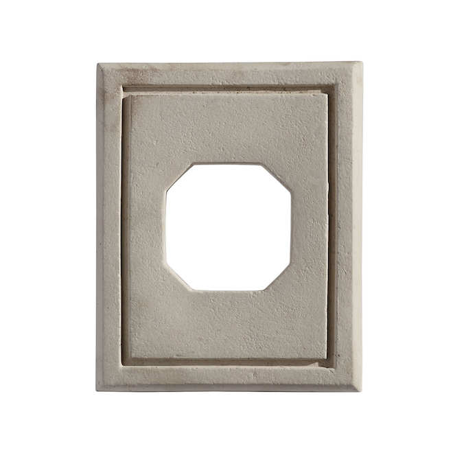 Be.On Stone Wall Plate for Light Fixture in Grey Stone - 10 x 8 x 2-in