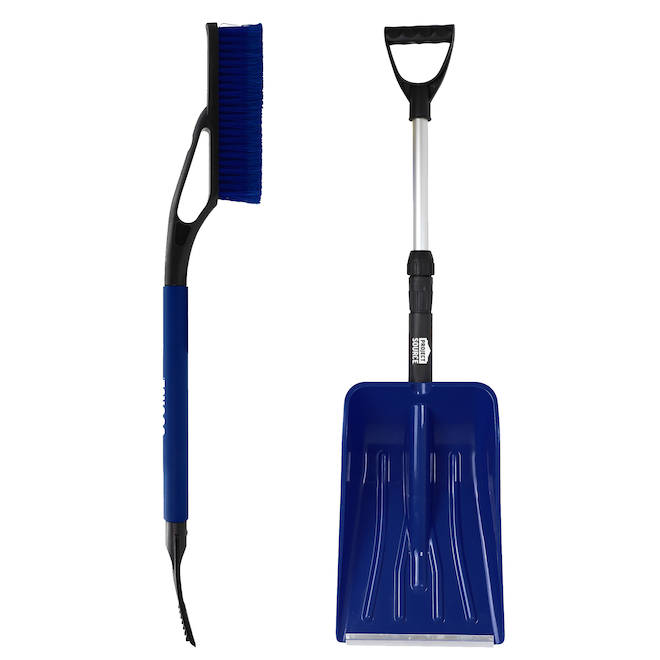 Project Source 23.23-in Plastic Snow Brush and 34-in Emergency Shovel Combo