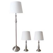 Ensemble de 3 lampes LUX, Finition en nickel satiné
