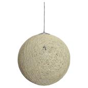 Suspension à 1 lumière, 19,68 po, beige