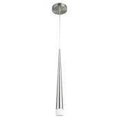 Luminaire suspendu à 1 lumière, Excalibur, Acier brossé