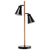 Lampe de table, Bishop, 2 lumières, 40 W, noir/cuivre