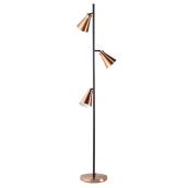 Lampe sur pied Lumirama, Bishop, cuivre/noir, 40W