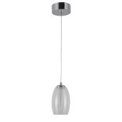 DELLUZIONE 1-Light Suspension - DEL - Clear/Chrome