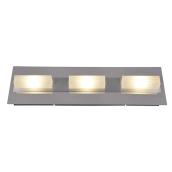 Lumirama Ledgo Vanity Wall Light - Integrated 5-Watt LED Bulbs - Polished Chrome Finish - Frosted Lampshades