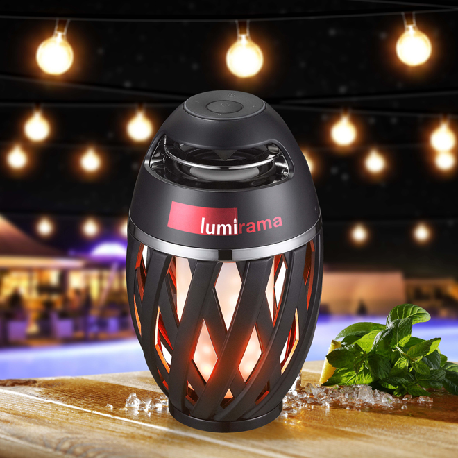 LUMIRAMA Luminara LED Lamp with Bluetooth Speaker - 3.8-in x 6.5