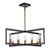Luminaire suspendu à 9 lumières Gabriella, brun foncé
