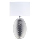 Lampe de table en céramique, ampoules AFC/DEL, 60 W, argent