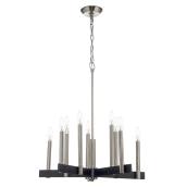 "Ivanna" 10-Light Chandelier - 40 W - Satin Nickel