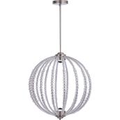 "Delphina" 2-Light Pendant Fixture - 12 W - Satin Nickel