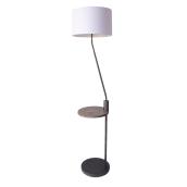 Lampe sur pied «Time Magazine», port USB, 60 W, brun foncé