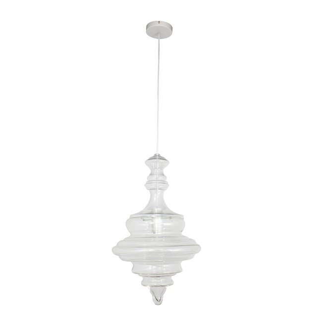 Pendant Light Vetro - 1-Light - Glass Finial - 14.5''