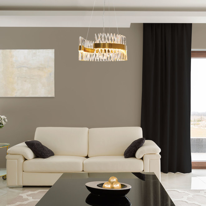 Lumirama Del Cristo 2-Light Brushed Gold Pendant Light