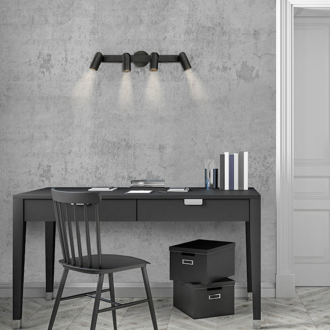 Luminara Fossil Track Light 4-Light 26-in Black