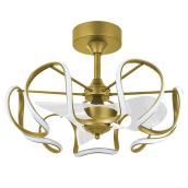 Lumirama Nancïa 3-Blade 26-in Gold LED Light Ceiling Fan