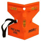 Niveau pour poteaux et tuyaux Johnson Level orange en plastique