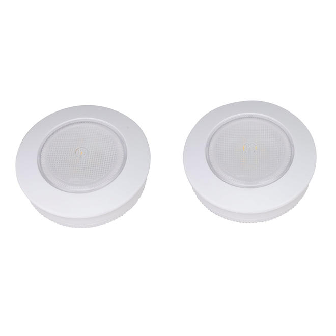 ecolight 3-Pack 3-in Battery Puck Light in the Puck Lights department at