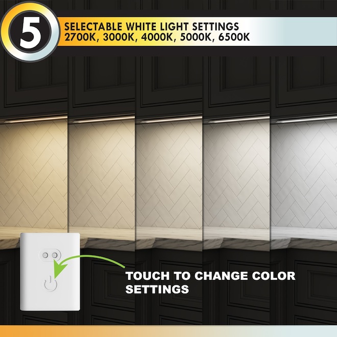Good Earth Lighting 9-in Plug-in LED Undercabinet Light - 4-Pack