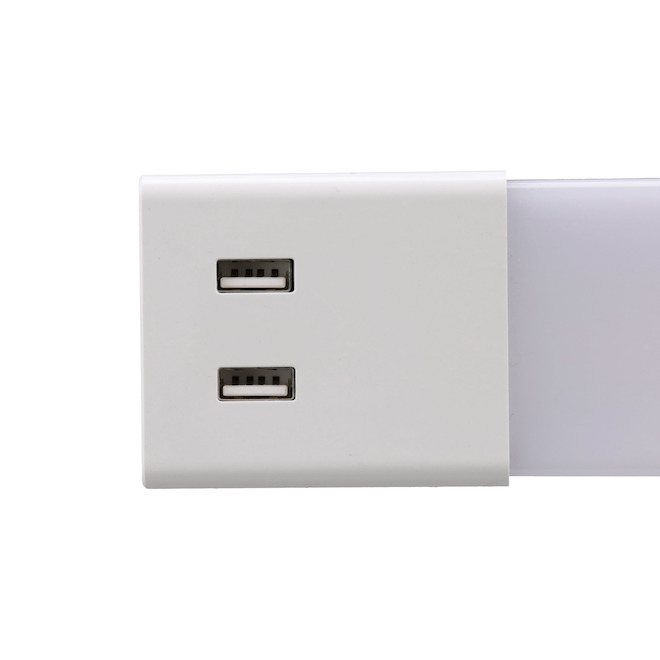 Lampe DEL pour dessous d'armoire avec 2 ports USB Good Earth Lighting, 18 po