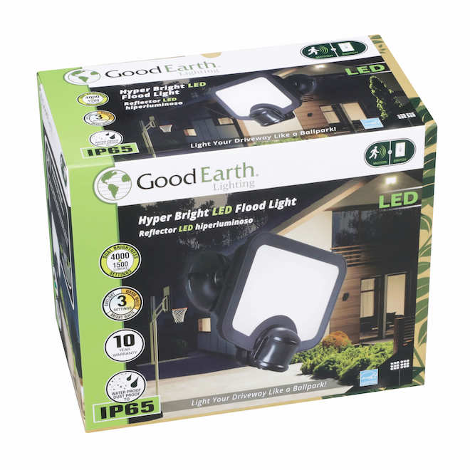 Good Earth Lighting 200-W Security LED Light with Motion Sensor - Aged Bronze