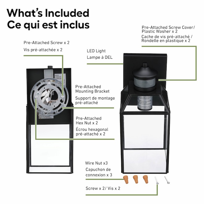 Good Earth Lighting Black Square Motion Sensor Outdoor Wall Sconce - 11.6-in