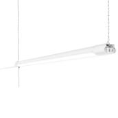 VALU+ 3-ft LED White Hanging or Flush Mount Shop Light w/ Chains and Outlet