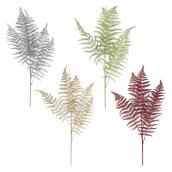 Holiday Living 4-Pack Multicolour Plastic Fern Leaf Christmas Pick with Glitter