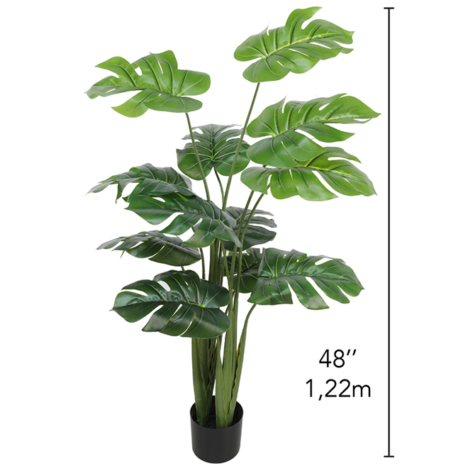 Plante monstera artificielle avec 12 feuilles de Danson Decor, 48 po