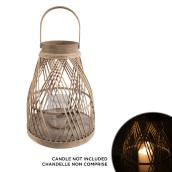 Lanterne en bambou Danson Decor 13 po rustique brun
