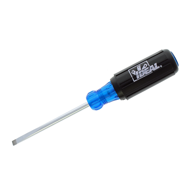 IDEAL Flat-Head Screwdriver with Cushion-Grip Handle - 1/4 x 4-in