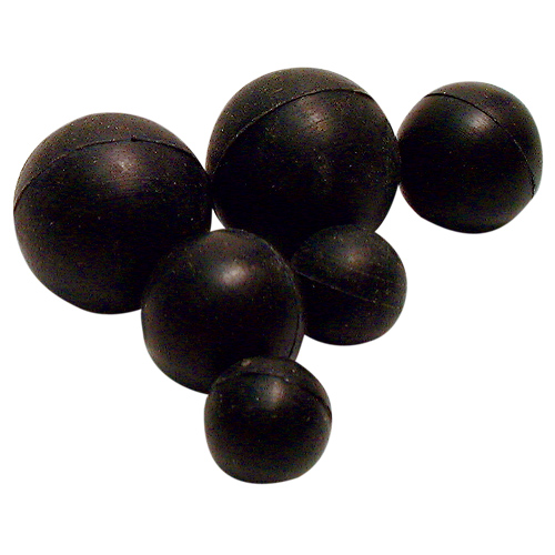 Billes obturatrices en plastique, assortiment de 6 billes, noir