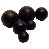 Billes obturatrices en plastique, assortiment de 6 billes, noir