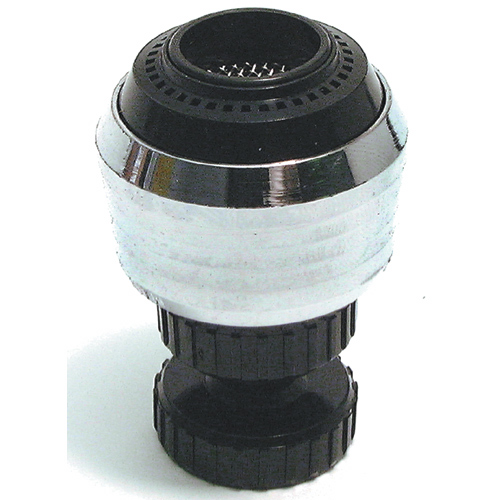 Swivel Spray Aerator - Black and Chrome