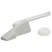 Levier de chasse d'eau court en plastique gris, 4