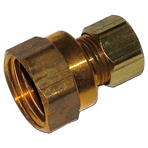 Master Plumber Female Reducing Adapter - Compression Fitting - Brass -  3/8-in dia x 1/2-in dia 367C