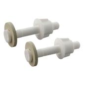 Master Plumber Toilet Seat Bolts - Plastic Material - 3/8-in W x 2 1/2-in L - White