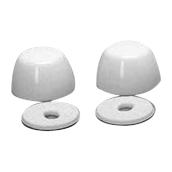 Cache-boulons pour toilette Master Plumber, blancs, plastique, installation rapide