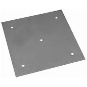 FDV St Dominique Perforated Steel Plate - Grey - 5 Drain Holes - 8-in L x 8-in W x 1/8-in H